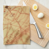 PARIS  Map Kitchen Towel Theedoek (Quarter Fold)