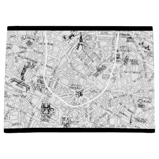 Paris Map Large Cadeautasje (Voorkant)