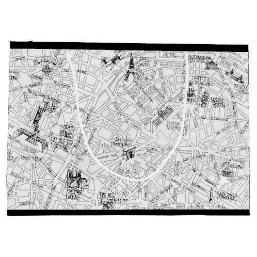 Paris Map Large Cadeautasje (Achterkant)