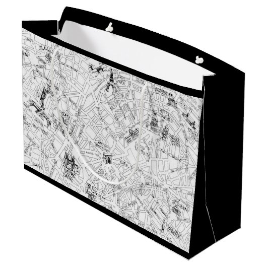 Paris Map Large Cadeautasje (Achterkant Gekanteld)