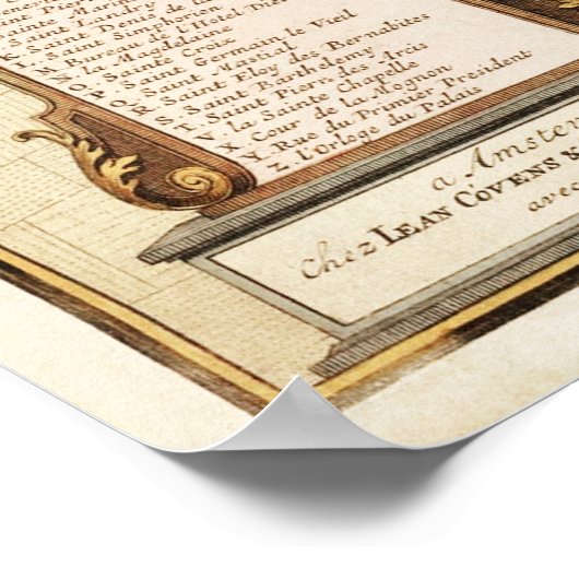 Paris Map Poster (Hoek)