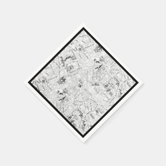 Paris Map Servetten (Hoek)