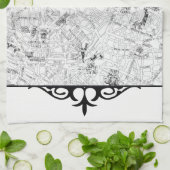 Paris Map Theedoek (Gevouwen)