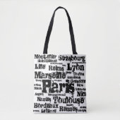 Paris Marseille Lyon Frankrijk Tote Bag (Voorkant)