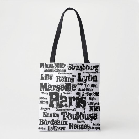 Paris Marseille Lyon Frankrijk Tote Bag (Voorkant)