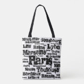 Paris Marseille Lyon Frankrijk Tote Bag (Achterkant)