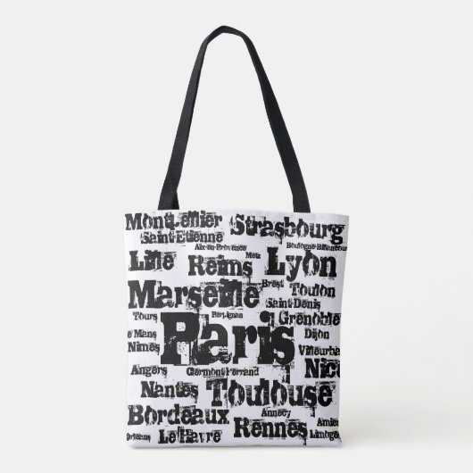 Paris Marseille Lyon Frankrijk Tote Bag (Achterkant)