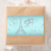 Paris Masquerade Party Waterfles Labels (Insitu)