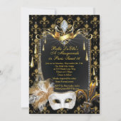 Paris Masquerade Uitnodigingen voor verjaardagsfee (Achterkant)