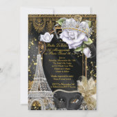 Paris Masquerade Uitnodigingen voor verjaardagsfee (Achterkant)