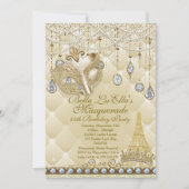 Paris Masquerade Verjaardag Evenement Feest Uitnod Kaart (Voorkant)