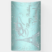 Paris Masquerade Verjaardagsfeest Spandoek (Verticaal)