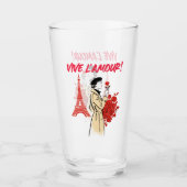Paris Meisje Esthetiek – Romantisch Eiffeltoren On Glas (Voorkant)