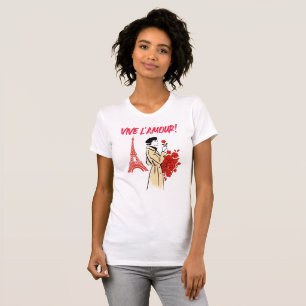 Paris Meisje Esthetiek – Romantisch Eiffeltoren On T-shirt