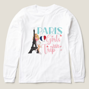 Paris Meisjesreis 2026 – Schattige Eiffeltoren Ani Tri-Blend Shirt