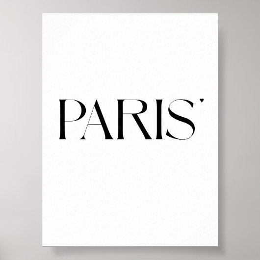 Paris - minimalistic typography poster (Voorkant)