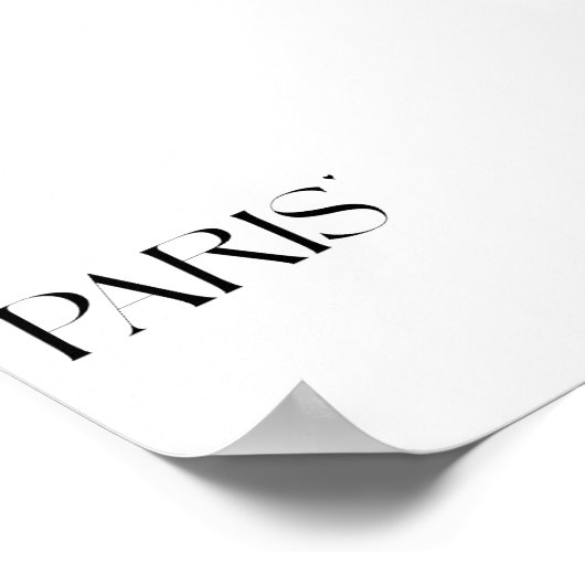 Paris - minimalistic typography poster (Hoek)