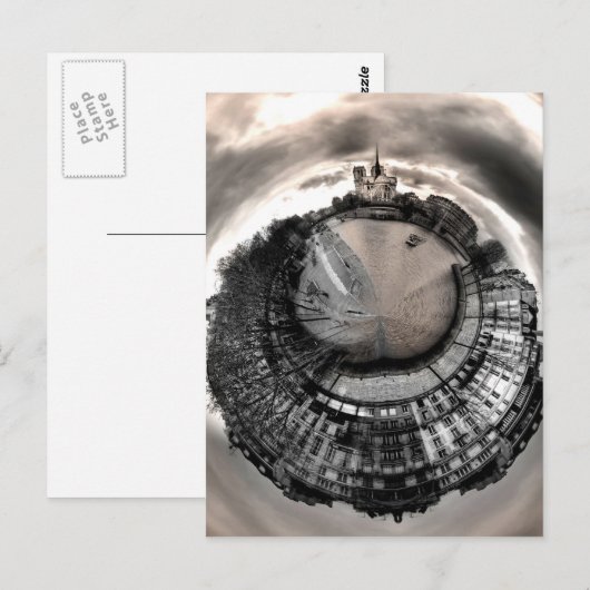 Paris MiniPlanplaneet Briefkaart!! Briefkaart (Voorkant / Achterkant)