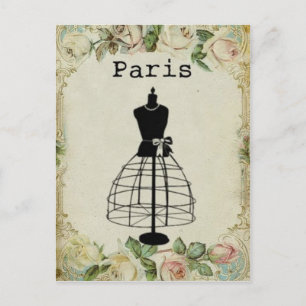 Paris Mode Dress Form Briefkaart