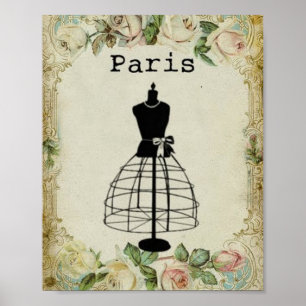  Paris Mode Dress Form Poster