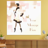 Paris Mode Model Wrapped Canvas Afdruk (Insitu (Woonkamer))