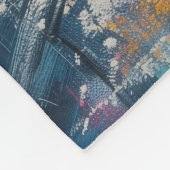 Paris Mode nacht Fleece Deken (Hoek)