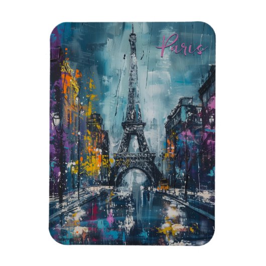 Paris Mode nacht Magneet (Verticaal)