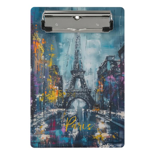 Paris Mode nacht Mini Klembord (Voorkant)