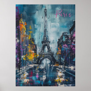 Paris Mode nacht Poster