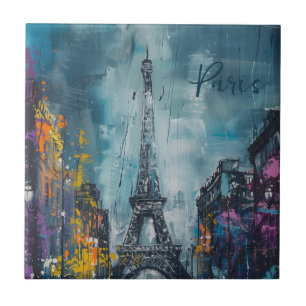 Paris Mode nacht Tegeltje