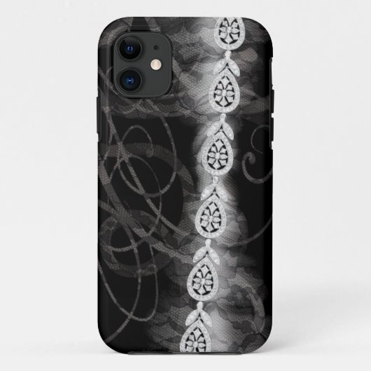 Paris mode Stijl v3 diamanten Case-Mate iPhone Case (Achterkant)