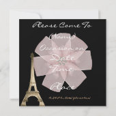 Paris MODE Theme Shower-uitnodigingen Kaart (Achterkant)