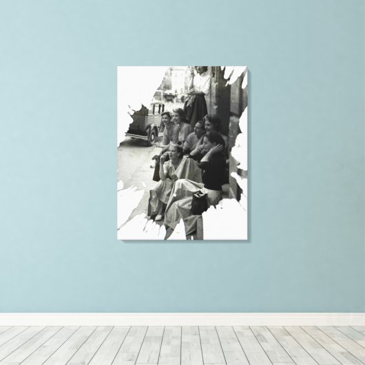 Paris Models | Canvas Afdruk (Insitu (Houten vloer))