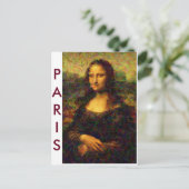 Paris Mona Lisa Briefkaart (Staand voorkant)