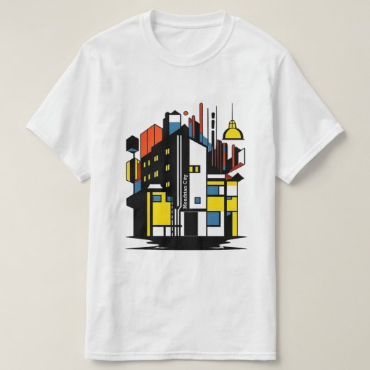 paris mondrian city jnf t-shirt (Design voorkant)