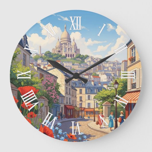 Paris Montmartre Ansichtkaart Grote Klok (Voorkant)