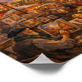 Paris Montmartre Avonddroom Poster (Hoek)