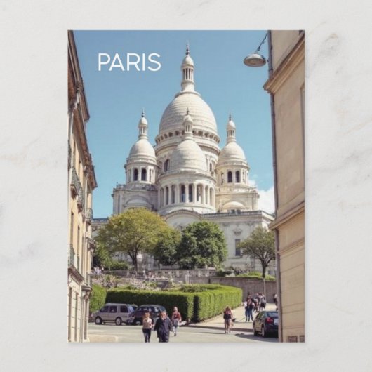 Paris Montmartre Briefkaart (Voorkant)