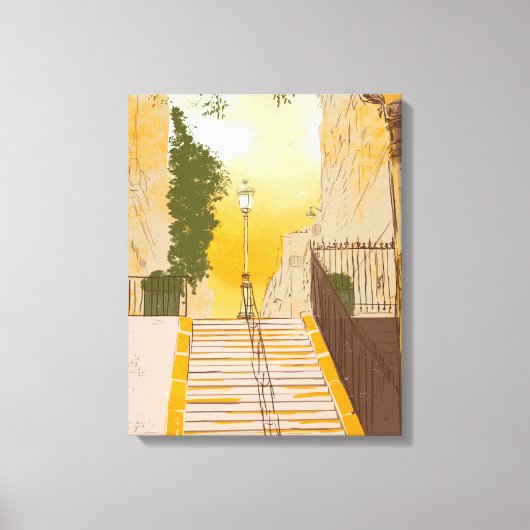 Paris Montmartre Canvas Afdruk (Voorkant)