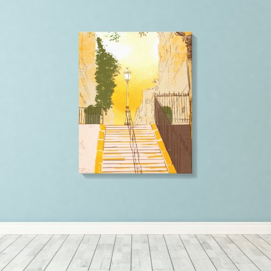 Paris Montmartre Canvas Afdruk (Insitu (Houten vloer))