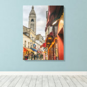 Paris Montmartre straat uitzicht canvas print (Insitu (Houten vloer))