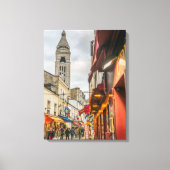 Paris Montmartre straat uitzicht canvas print (Voorkant)