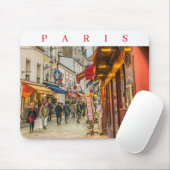 Paris Montmartre straat uitzicht mousepad Muismat (Met muis)
