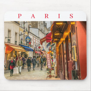 Paris Montmartre straat uitzicht mousepad Muismat