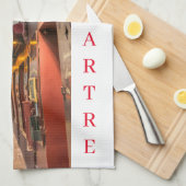 Paris Montmartre straat uitzicht theedoek (Quarter Fold)