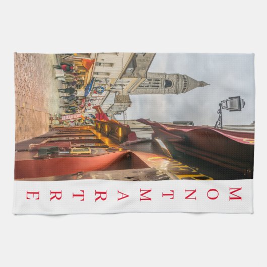 Paris Montmartre straat uitzicht theedoek (Horizontaal)