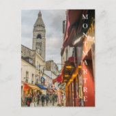 Paris Montmartre street uitzicht briefkaart (Voorkant)