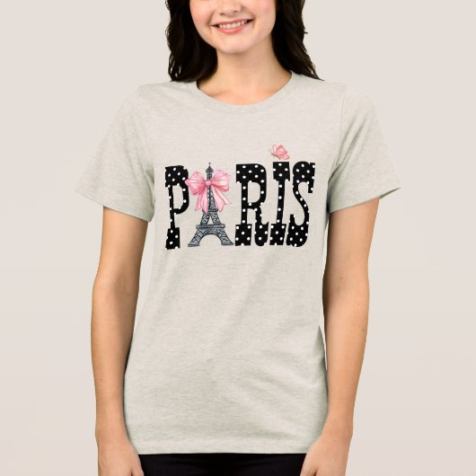 Paris Mood Tri-Blend Shirt (Voorkant)