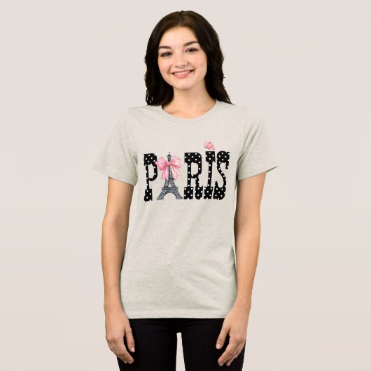 Paris Mood Tri-Blend Shirt (Voorkant volledig)