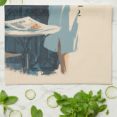 Paris Morning Coffee Elegance Theedoek (Gevouwen)